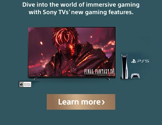 Dive into the world of immersive gaming with Sony TVs' new gaming features. | Learn more