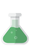 Shaking beaker filled with green fluid