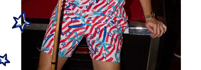 Lined Classic Swim Trunks: The Victory Palms