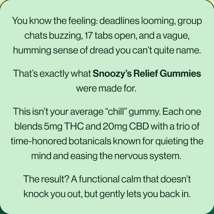A functional calm that doesn't knock you out but gently lets you back in