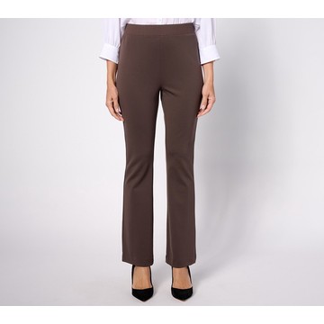 Isaac Mizrahi Live! Regular Crepe Ponte Baby Bootcut Pants