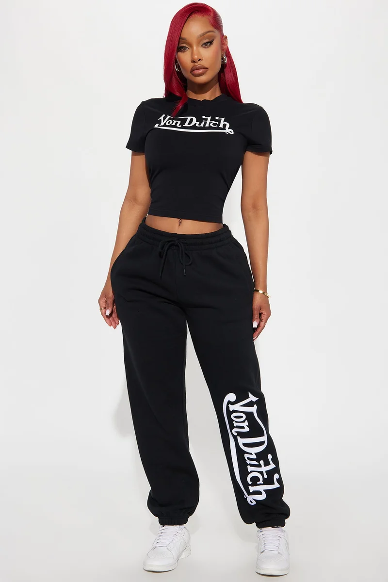 Image of Von Dutch Patch Jogger - Black