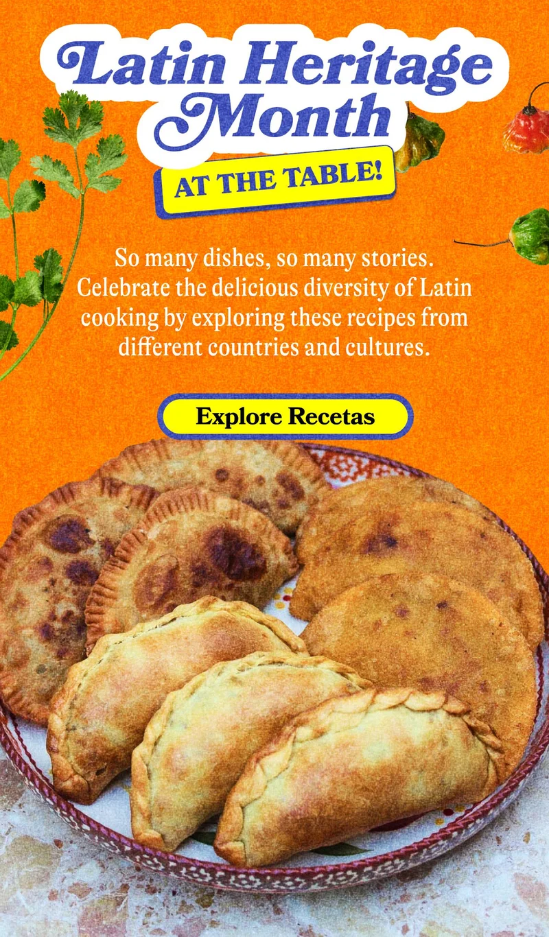 Latin Heritage Month at the Table So many dishes, so many stories. Celebrate the delicious diversity of Latin cooking by exploring these recipes from different countries and cultures. EXPLORE RECETAS