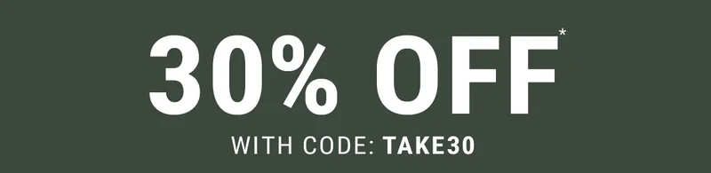 30% off* with code: discount code