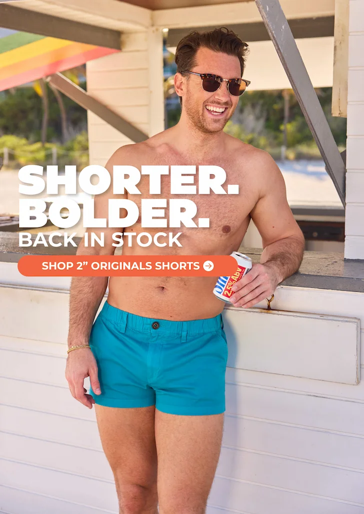 SHORTER. BOLDER. BACK IN STOCK. Shop 2" Originals Shorts