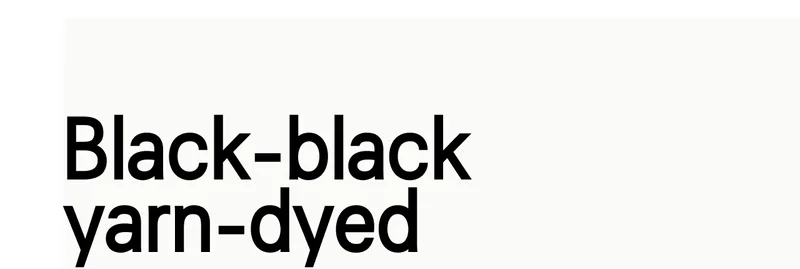 Black black yarn dyed