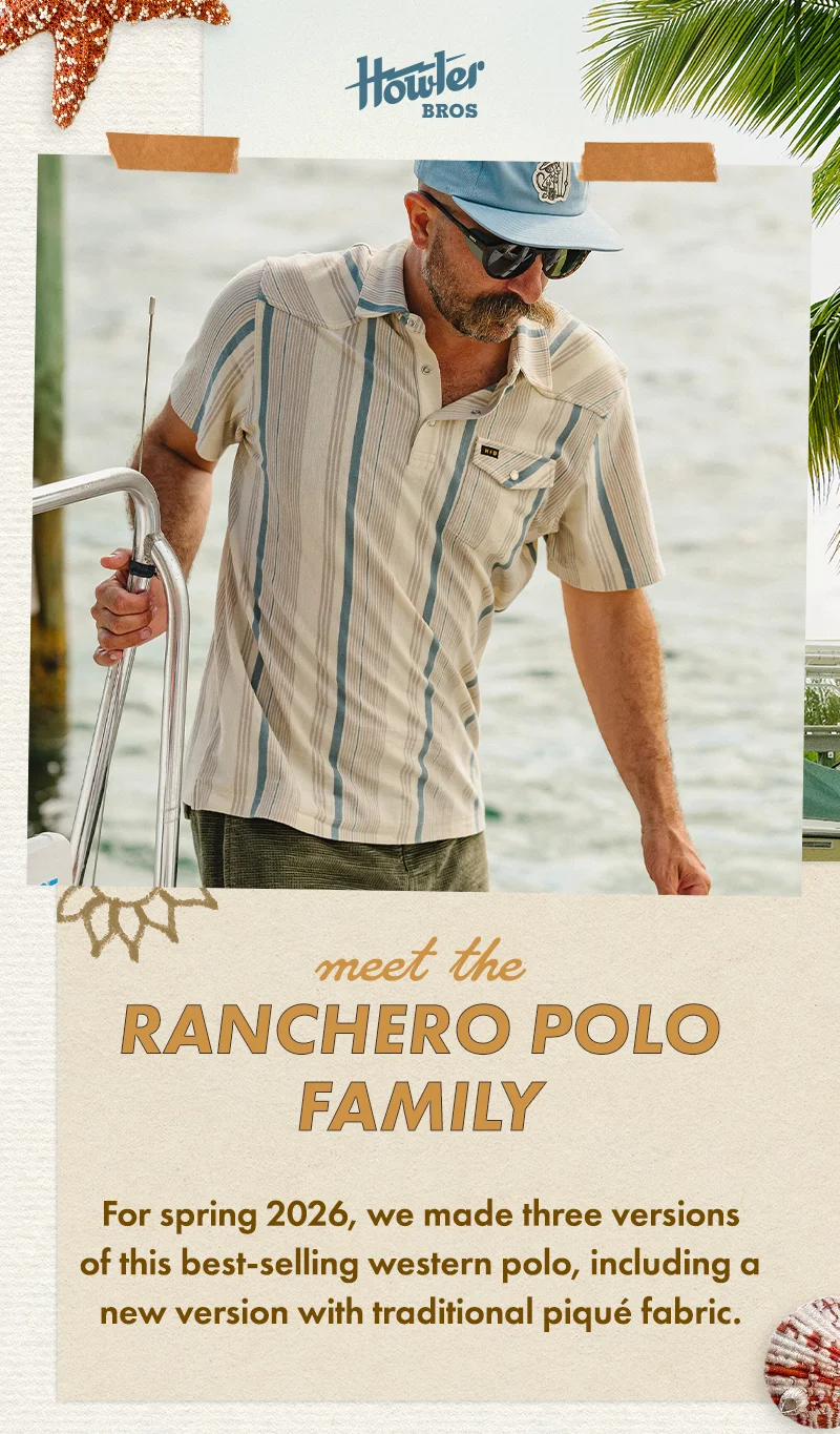 For spring 2026, we made three versions of this best-selling western polo, including a new version with traditional piqué fabric.