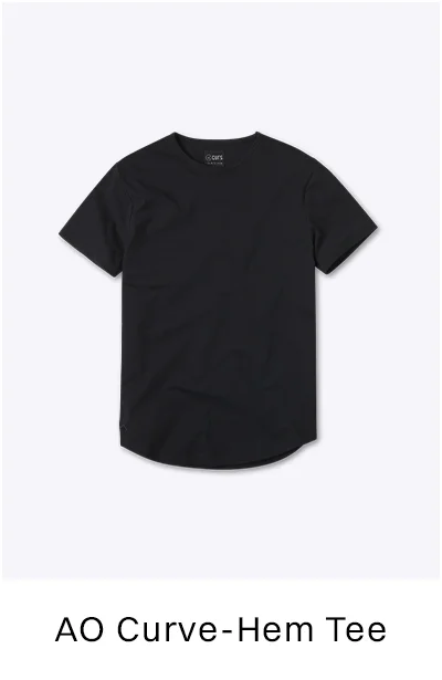 Black AO Curve-Hem Tee