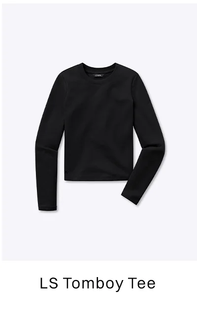 Black Long Sleeve Tomboy Tee