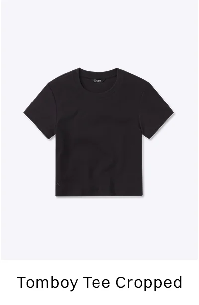 White Tomboy Tee Cropped