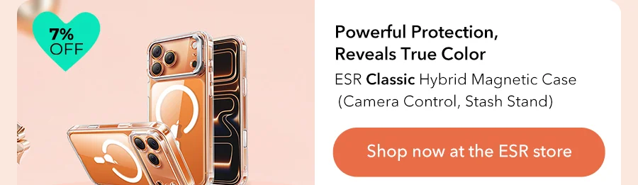 ESR Classic Hybrid Magnetic Case (Camera Control, Stash Stand)