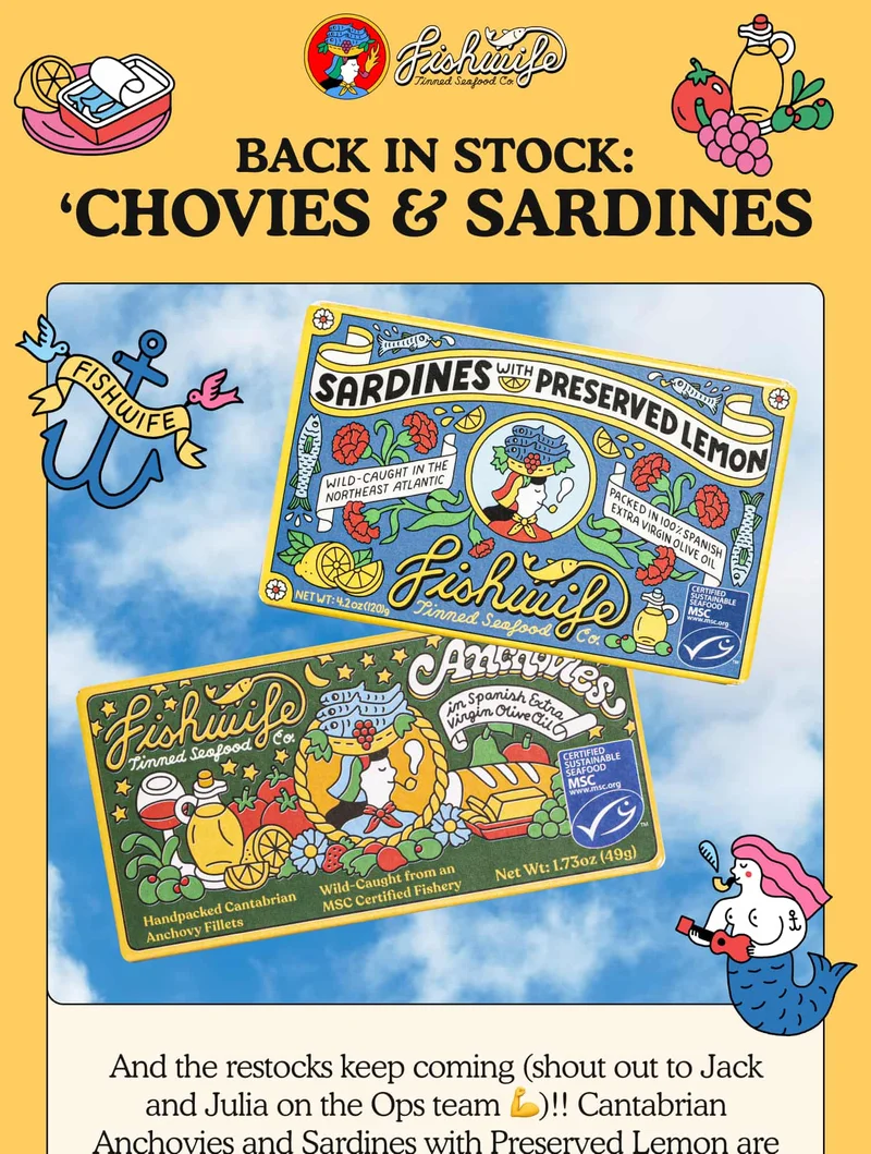 anchovies and sardines
