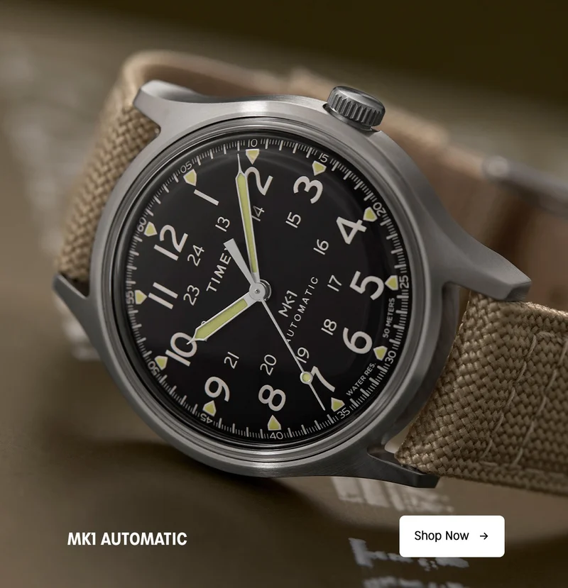 MK1 AUTOMATIC | Shop Now | Japanese automatic movement | Cordura fabric top layer strap with leather backing | Shop Now