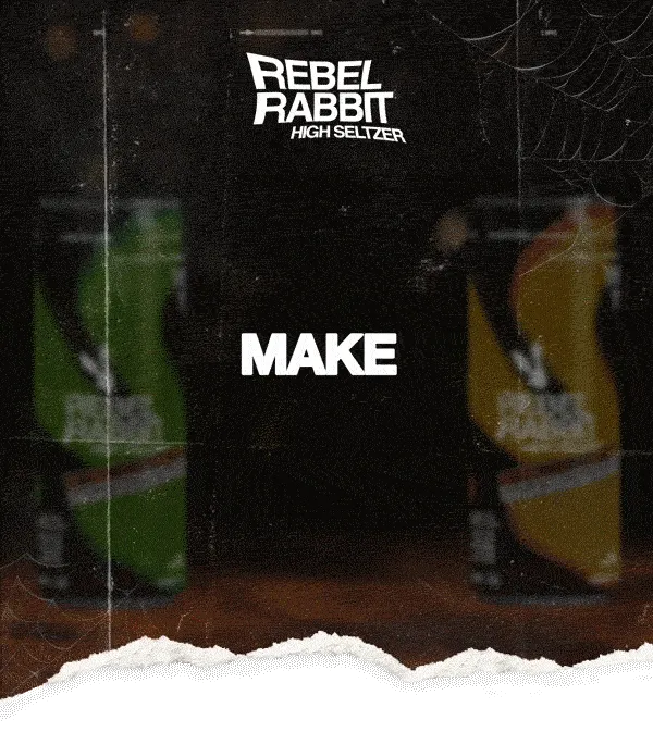 Rebel Rabbit — Make Halloween Spooky and Buzzed - Skeleton Hand holding Wild Grapefruit