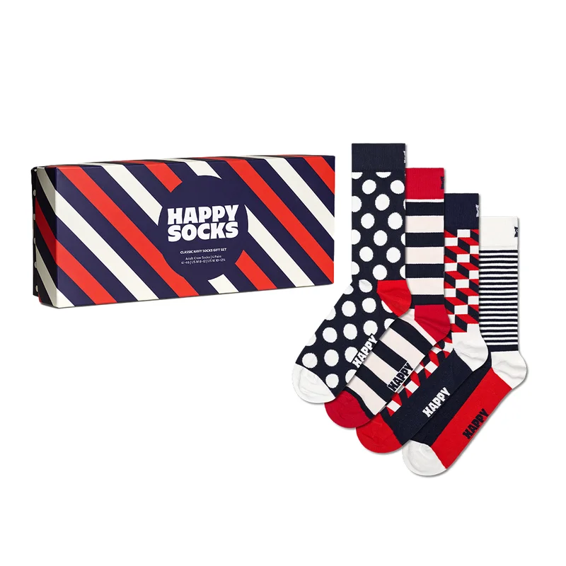 4-Pack Classic Navy Socks Gift Set