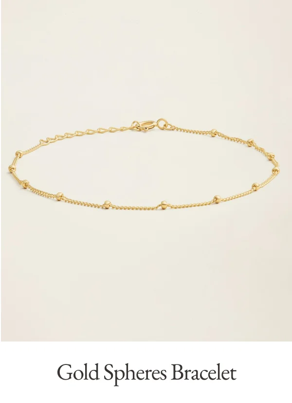 14k Solid Gold Spheres Bracelet