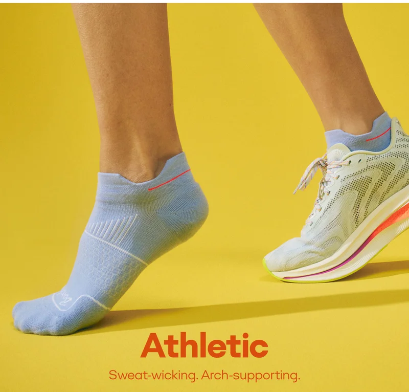 Athletic. Sweat-wicking. Arch-supporting.