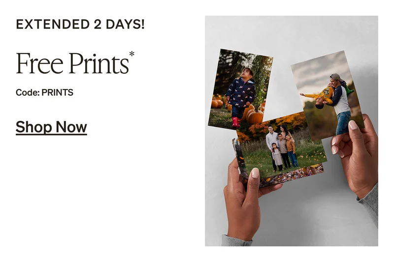 Free Prints + 10 Free Holiday Cards