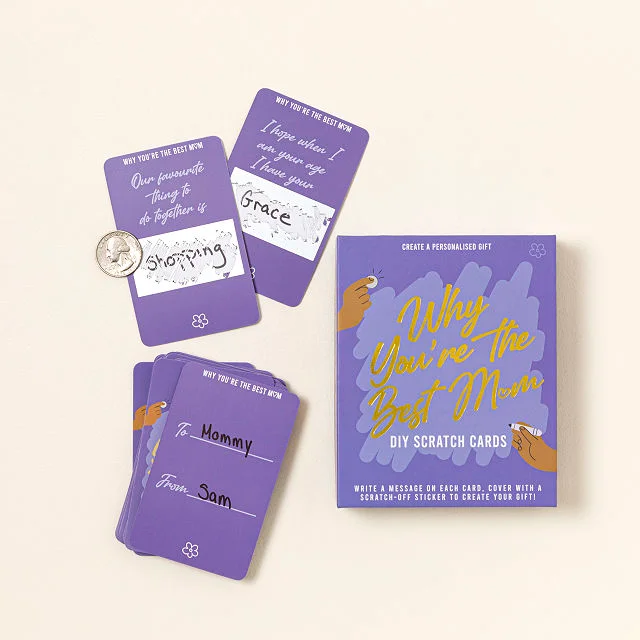 The Best Mom Customizable Scratch Off Cards
