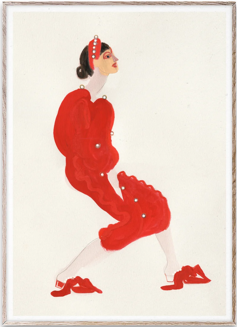 Red With Pearls by Amelie Hegardt