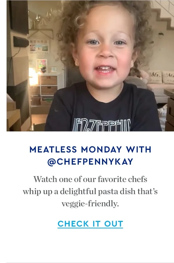 MEATLESS MONDAY WITH CHEF PENNY KAY | Watch one of our favorite chefs whip up a delightful pasta dish that's veggie-friendly. | CHECK IT OUT