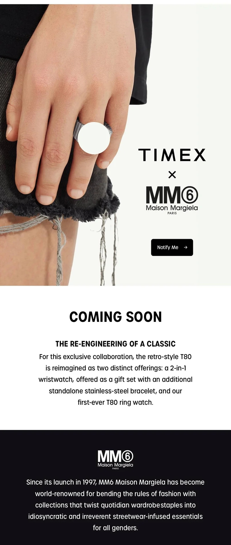 Timex x MM6 Maison Margiela