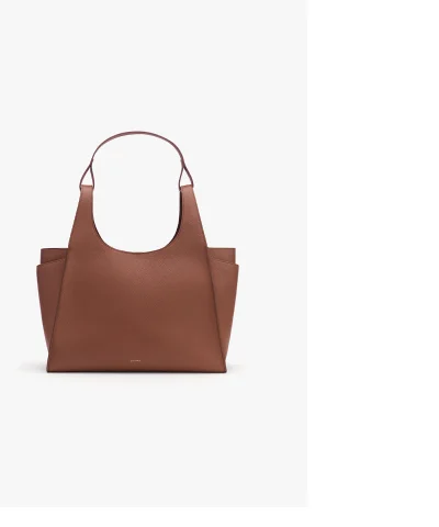 Double Loop Satchel Dark Chestnut