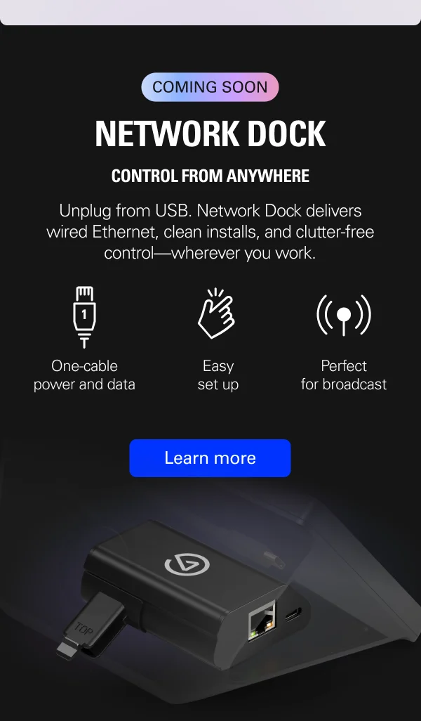 COMING SOON - NETWORK DOCK  Control from anywhere