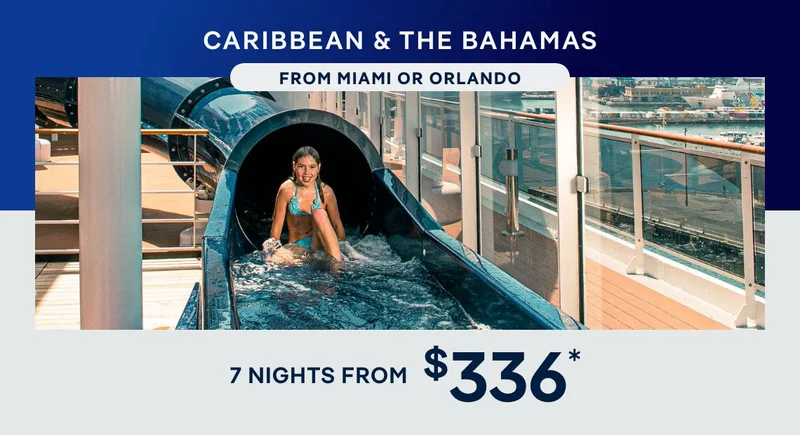 Caribbean & The Bahamas From Miami or Orlando (Port Canaveral) – 7 Nights – Click to View Cruises & Book Now Caribbean & The Bahamas From Miami or Orlando (Port Canaveral) – 7 Nights – Click to View Cruises & Book Now