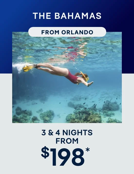 The Bahamas From Orlando (Port Canaveral) – 3 & 4 Nights – Click to View Cruises & Book Now The Bahamas From Orlando (Port Canaveral) – 3 & 4 Nights – Click to View Cruises & Book Now
