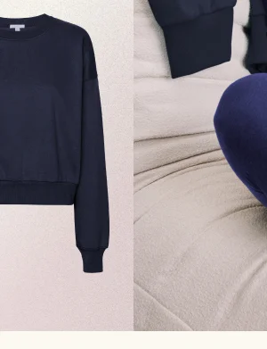 LuxeFleece Crewneck Sweatshirt in After Dark Navy