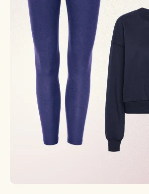 Spacedye Caught In The Midi High Waisted Legging in Eternal Blue Heather