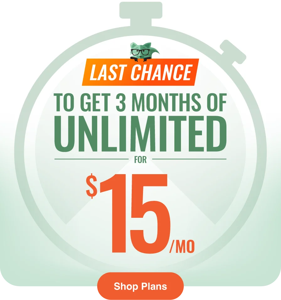 Last chance to get 3 Months of Unlimited for $15/mo