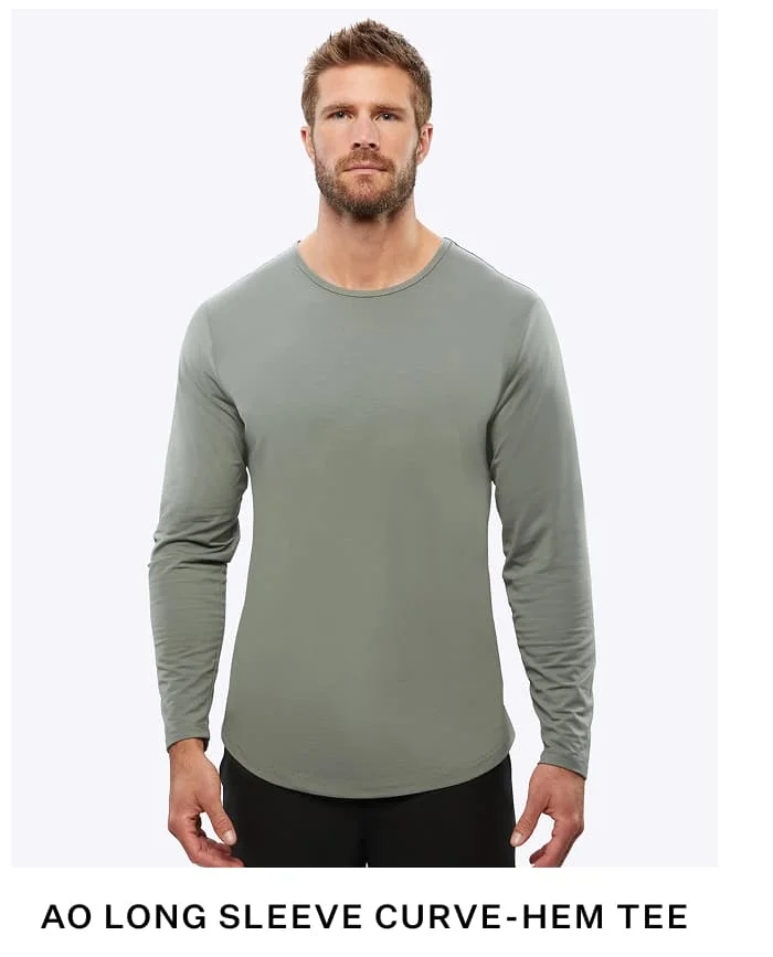 AO Long Sleeve Curve-Hem Tee
