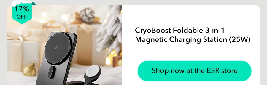 CryoBoost Foldable 3-in-1 Magnetic Charging Station (25W)