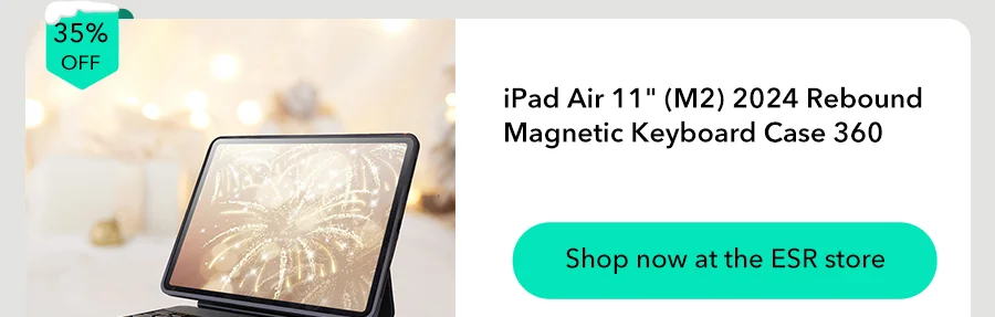 iPad Air 11" (M2) 2024 Rebound Magnetic Keyboard Case 360