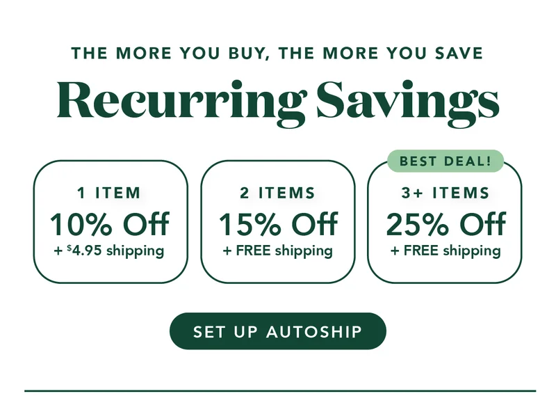 The more you buy, the more you save! 1 item gets 10% off (+$4.95 shipping), 2 items gets 15% off (+FREE SHIPPING), and 3+ items gets 25% off (+ FREE SHIPPING)