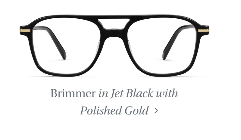 Brimmer in jet Black with polished gold