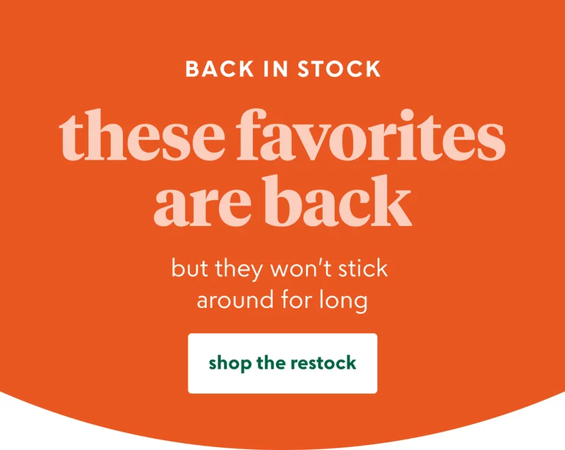 BACK IN STOCK