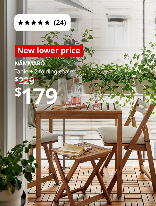 New lower price: NAMMARO Table + 2 folding chairs