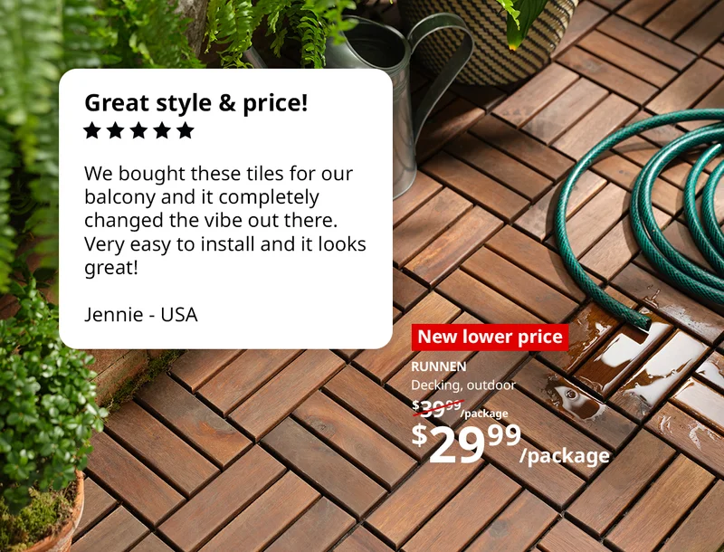 New lower price: RUNNEN Decking, outdoor