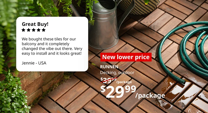 New lower price: RUNNEN Decking, outdoor
