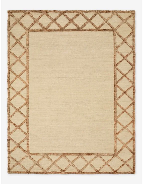 Clairmont Handwoven Jute Rug by Jake Arnold-Natural and Ivory / 2'6" x 8' Runner