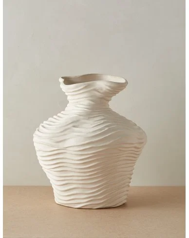 Wrinkle Vase by Sarah Sherman Samuel-Ivory / Small