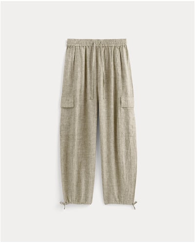 [Image]The Cargo Curve Pant in Linen | Cornstalk Chambray