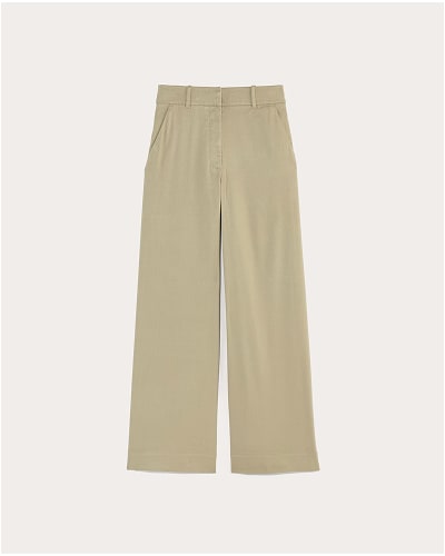 [Image]The Wide-Leg Pant in Stretch Linen | Trench Coat Khaki