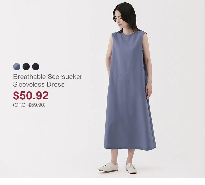 Shop Women's Breathable Seersucker Sleeveless Dress