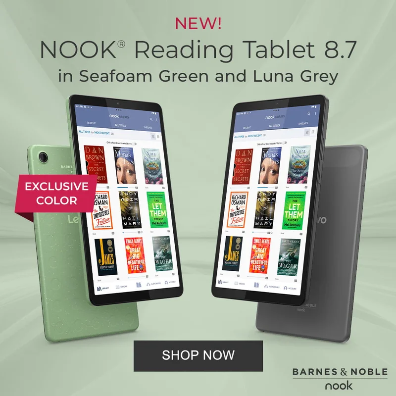 NOOK Reading Tablet 8.7 in Luna Grey and Seafoam Green [EXCLUSIVE COLOR] - PRE-ORDER