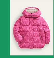 2-in-1 Padded Coat - Mid Pink Tiny Stars