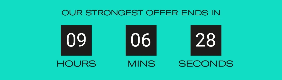 Our strongest offer ends in